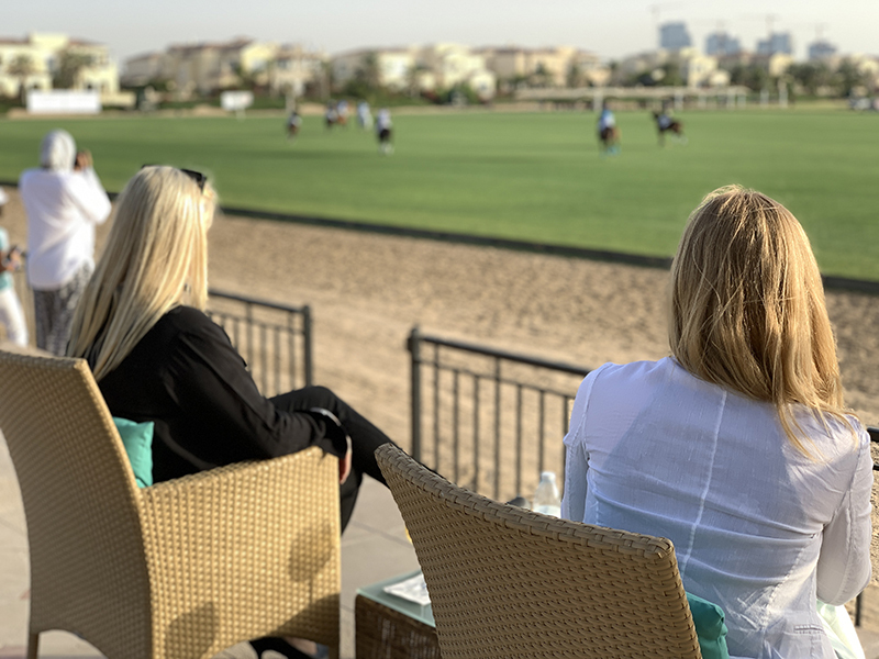 Watching polo in Dubai