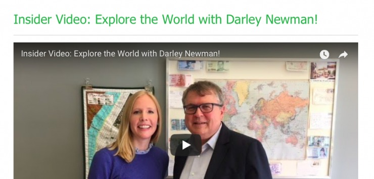 Insider Video-Travel the World with Darley Newman