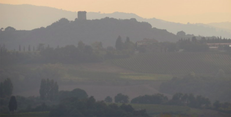 Montepulciano Castle at Sunset by Bruce White.