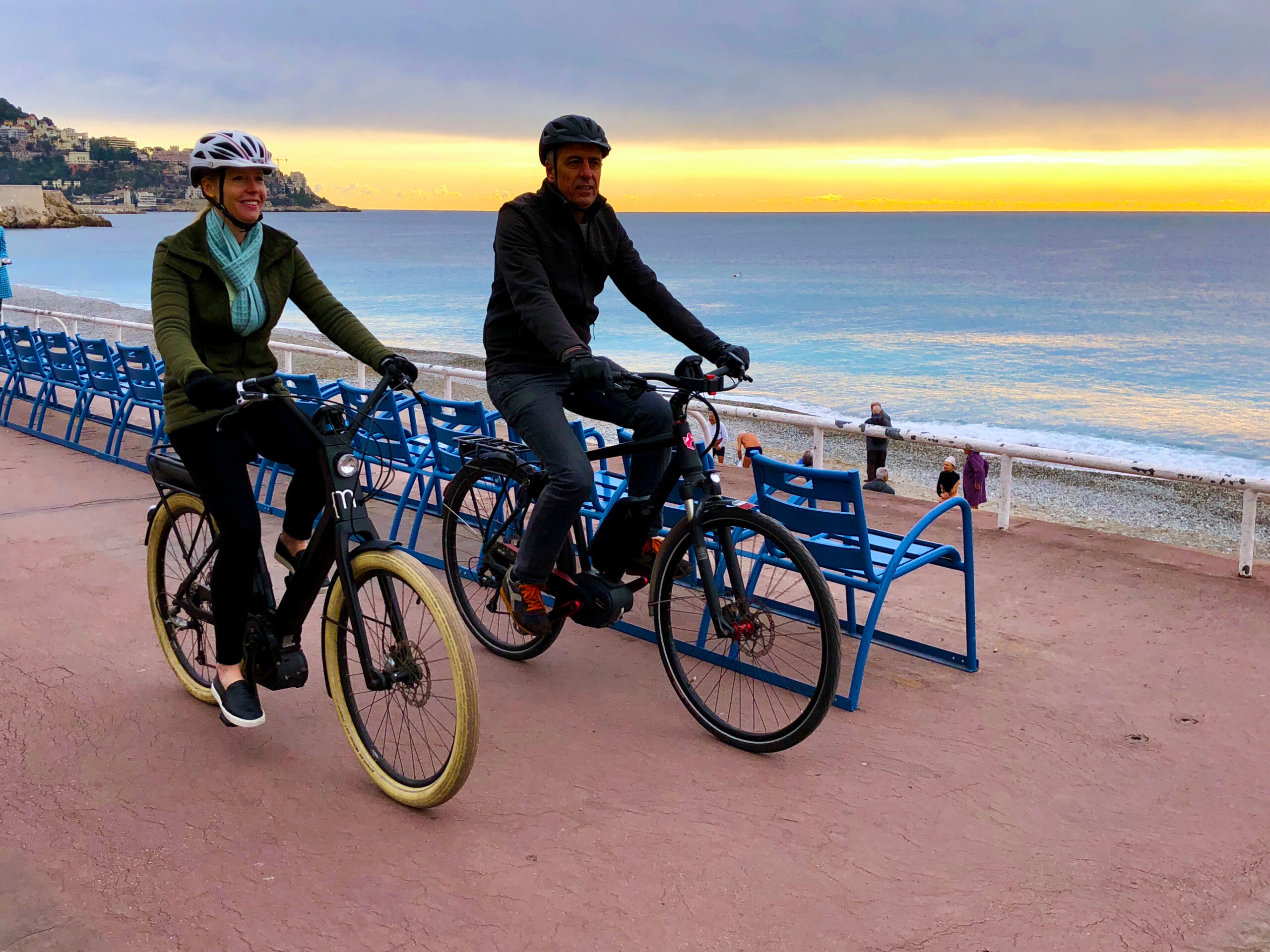 E-biking through Nice for Travels with Darley Newman