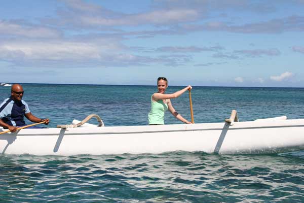Outrigger canoeing, an active way to enjoy the ocean, on the Big Island
