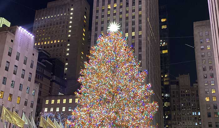 The Rockefeller Christmas tree in New York City