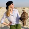 Falconry in the desert in Qatar
