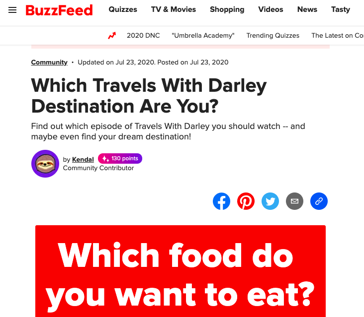 Which Travels With Darley Destination Are You? - Buzzfeed
