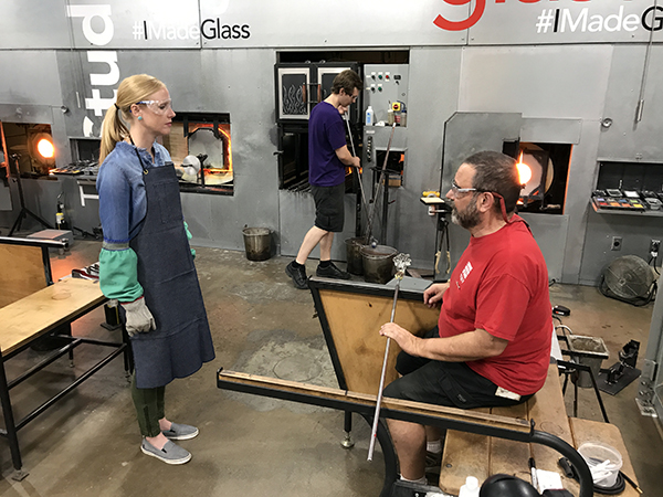 Glass blowing at the Corning Museum of Glass