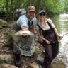 Fly fishing at Harmon's Luxury Cabins