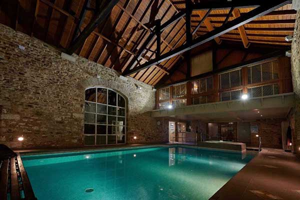 The indoor pool at the Devonshire Arms Hotel