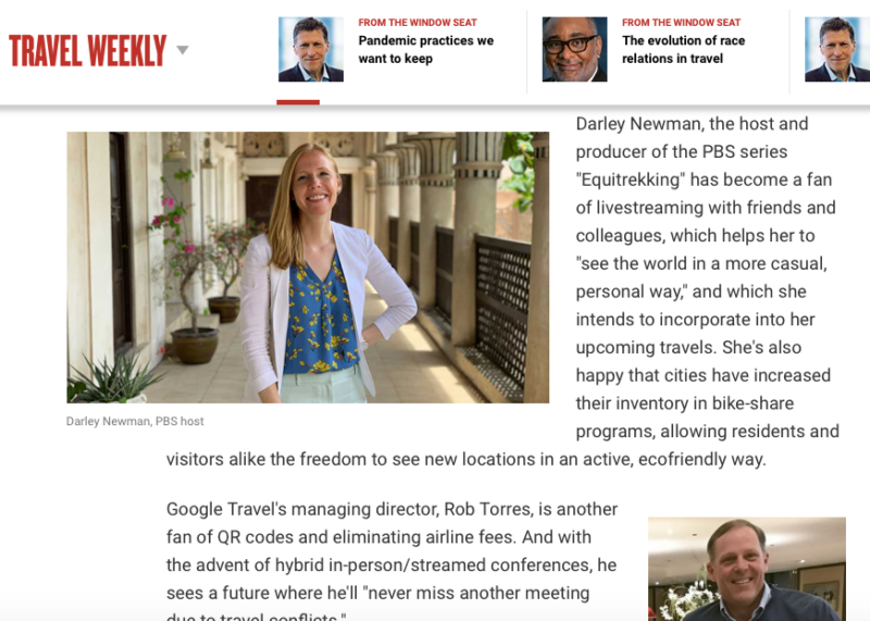 Darley Newman on Travel Weekly 05-05-21
