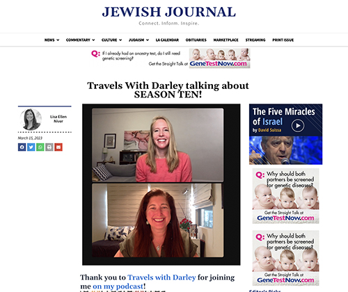 Jewish Journal story on Darley Newman and Lisa Ellen Niver
