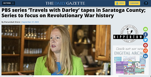 Saratoga Gazette features Travels with Darley Revolutionary Road Trips
