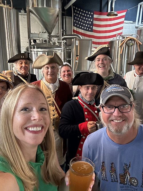 Toasting history at Glenbrook Brewery in Morristown, NJ filming for Travels with Darley.