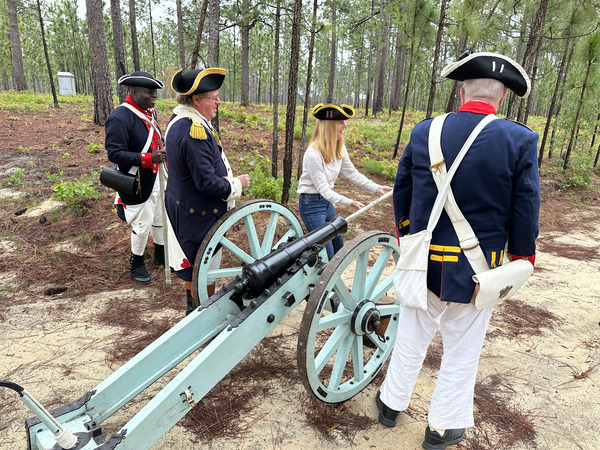 Camden Battlefield cannon demonstration