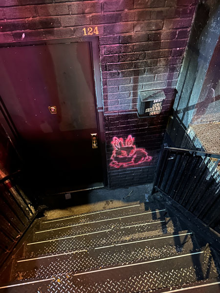 Entrance to the Old Rabbit Club NYC