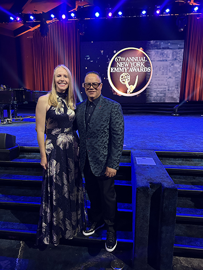 Darley and Joseph (Joe) Lee, General Manager of NJ PBS and Executive in Charge of Look Up, at the NY Emmys