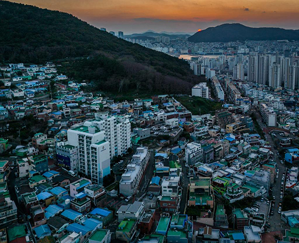 Try to catch a sunset from Gamcheon Cultural Village