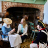 Darley Newman and historical interpreters at the Hale-Byrnes House in Delaware.